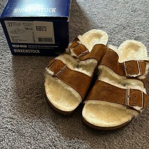 Birkenstock Arizona Fur - Size 37 - Mink - Never worn